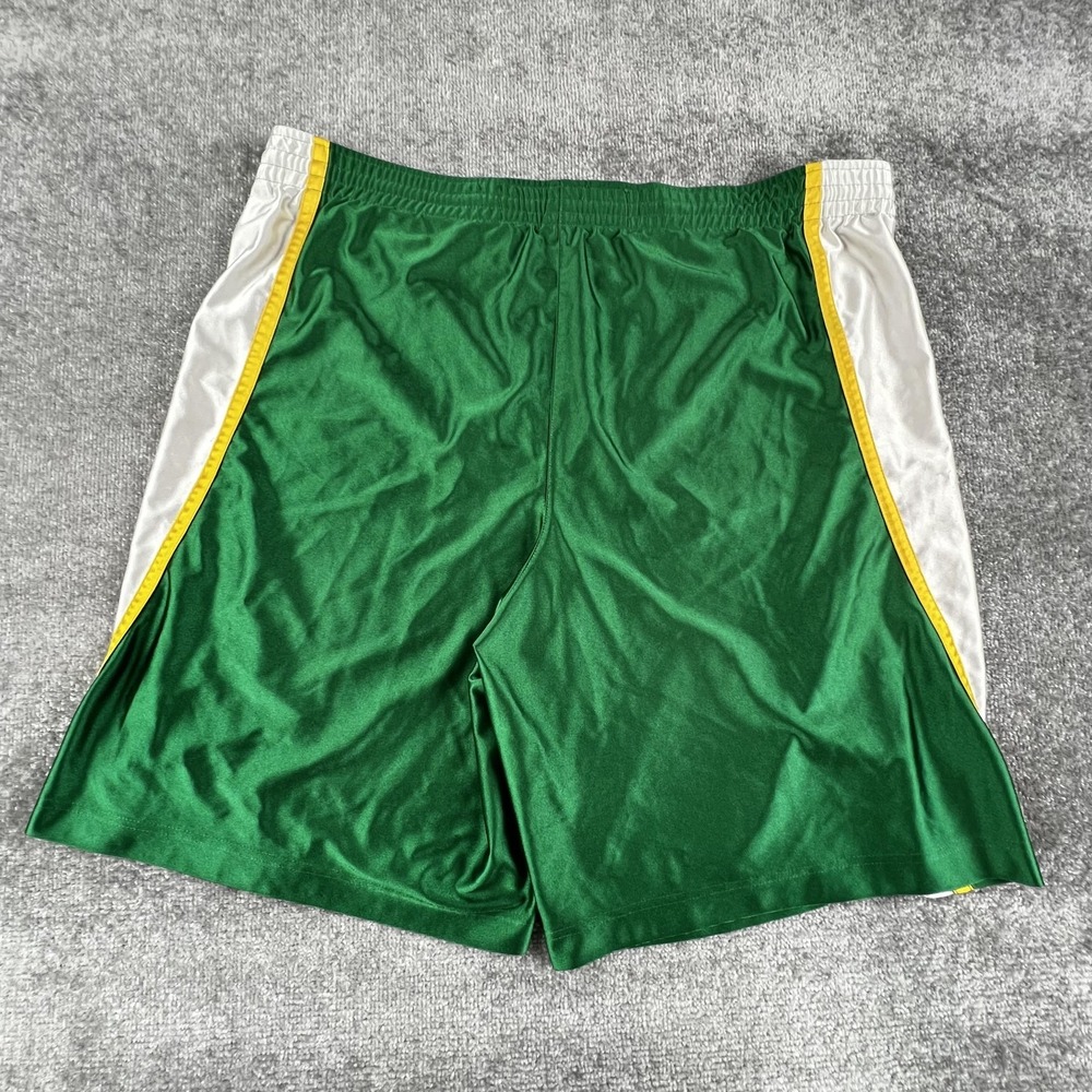 Nike Basketball Dazzle Shorts Mens 2XL Green 11 Inseam Vintage Silky Soft - Picture 5 of 16